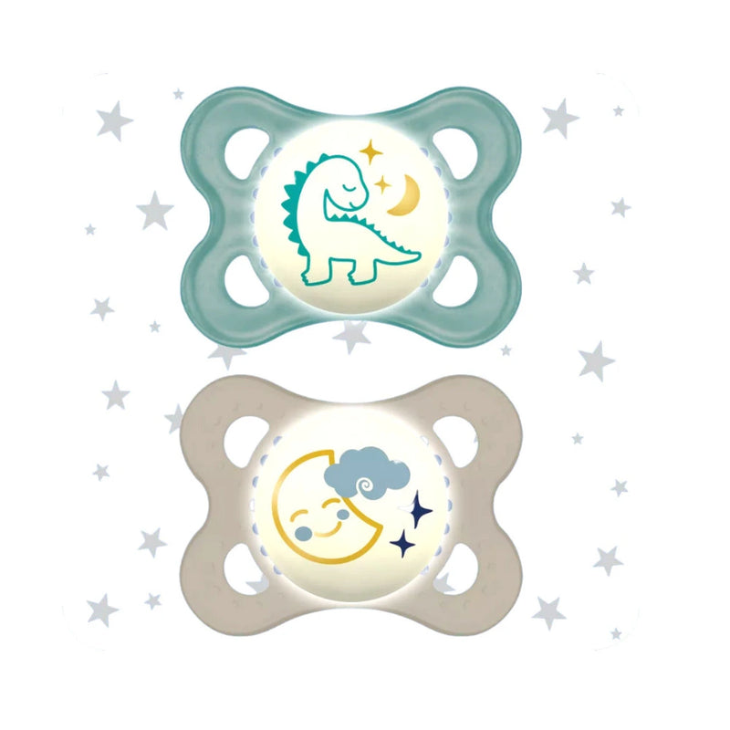Lot de 2 Sucettes MAM Original Nuit 0-6M - Bleu