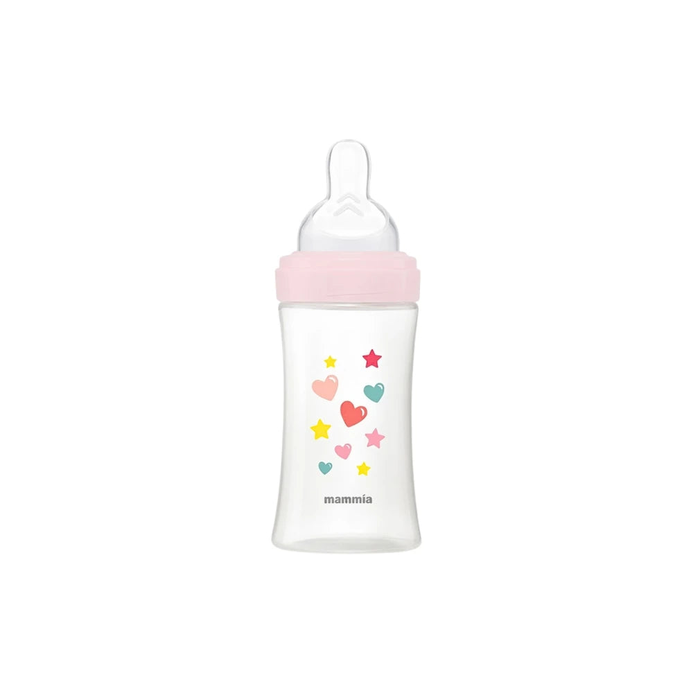 Biberon physiologique Mammia 240 ml avec tétine plate