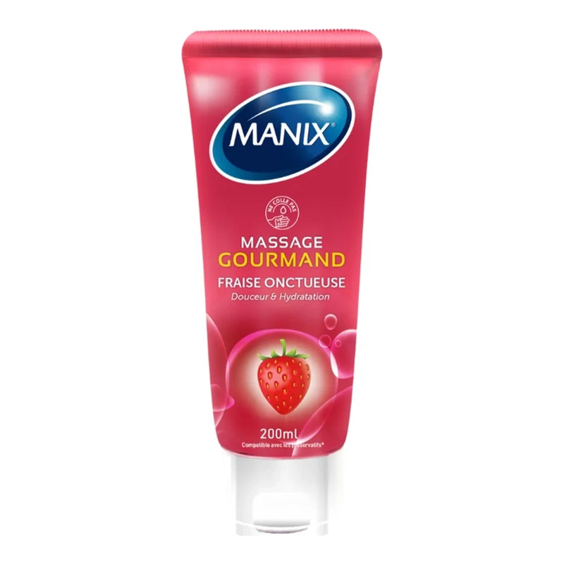 Manix Gel de Massage Gourmand Fraise - 200ml