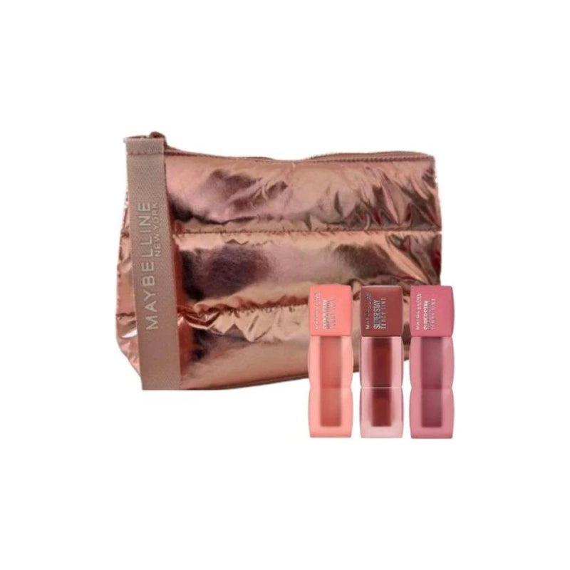 Maybelline Lot de 3 SuperStay Teddy Tint 10, 15 et 55 + Trousse Offerte