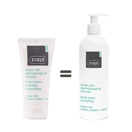 Ziaja med Atopic duo pack "creme 50ml+emulsion hydratant 400ml"