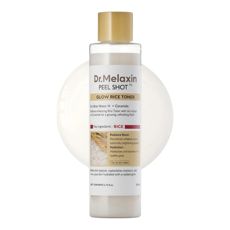 Dr.Melaxin Peel Shot Glow تونر الأرز الأبيض 200 مل