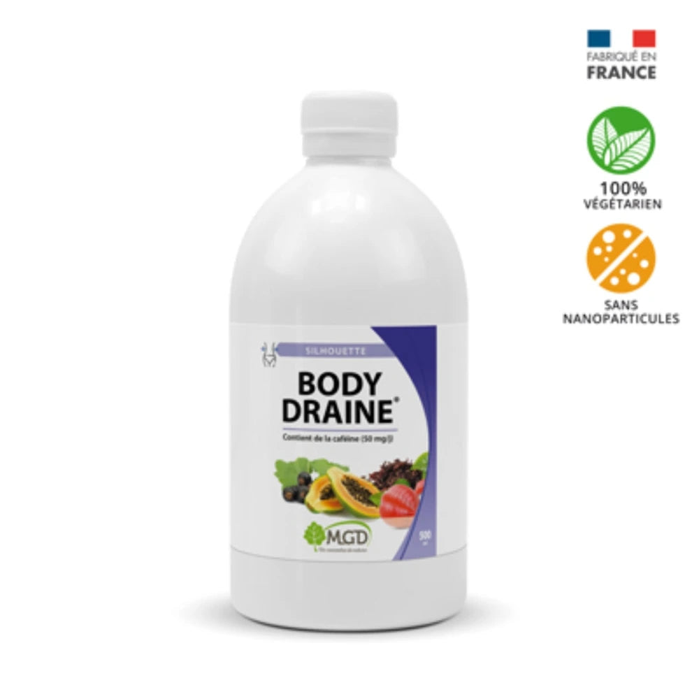 Flacon MGD Nature Body Draine 500 ml, préparation pour boisson draineuse