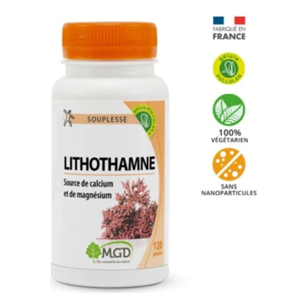 MGD Nature Lithothamne 120 gélules – boîte du complément alimentaire