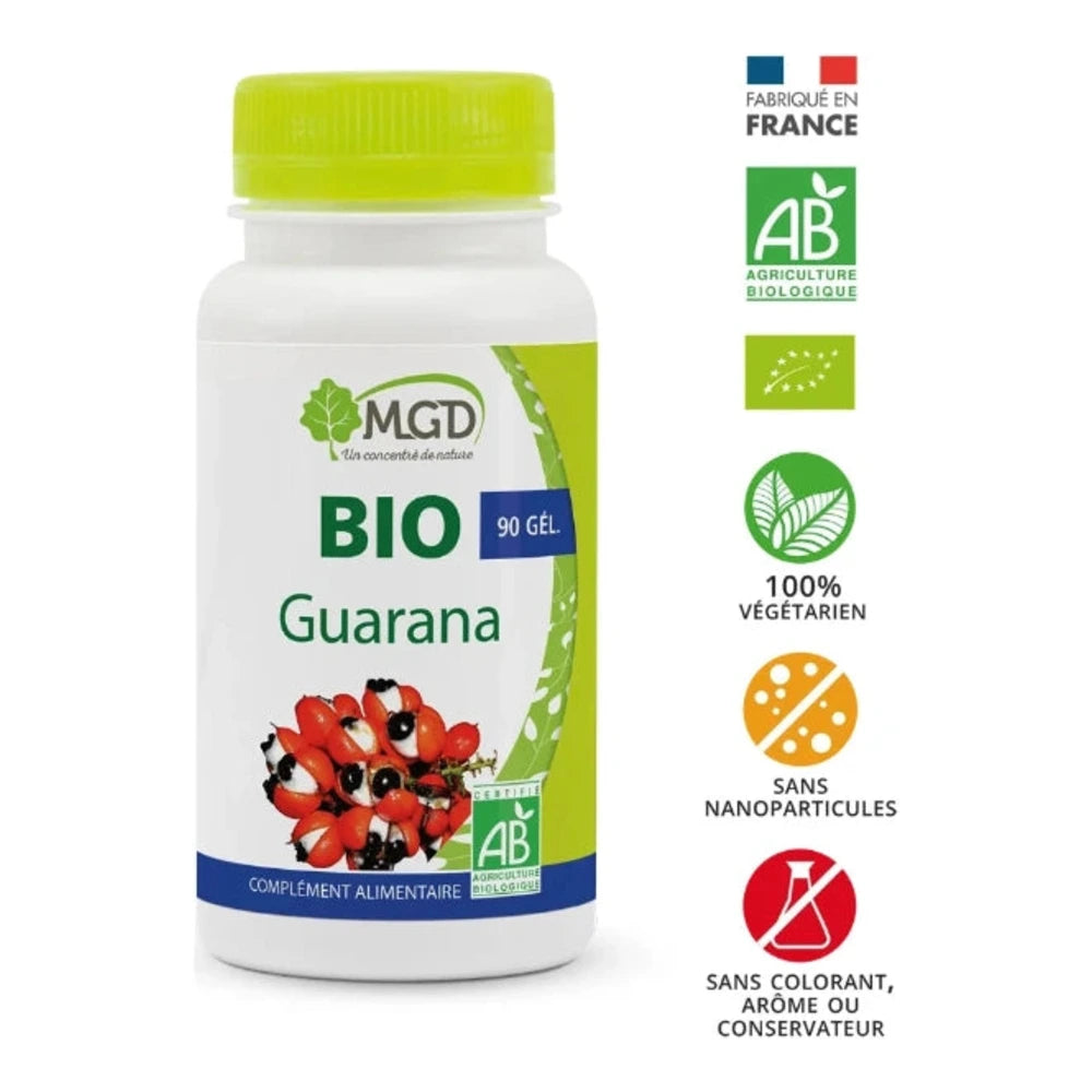 MGD Nature Guarana Bio 90 gélules – flacon du complément alimentaire