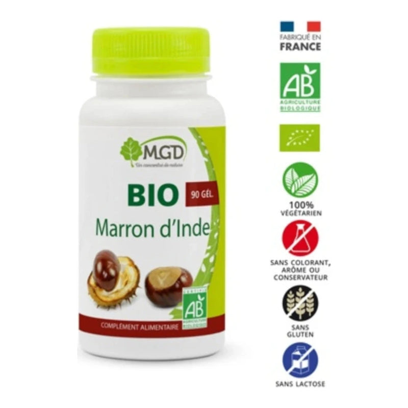 MGD Nature كستناء الحصان العضوي 90 كبسولة