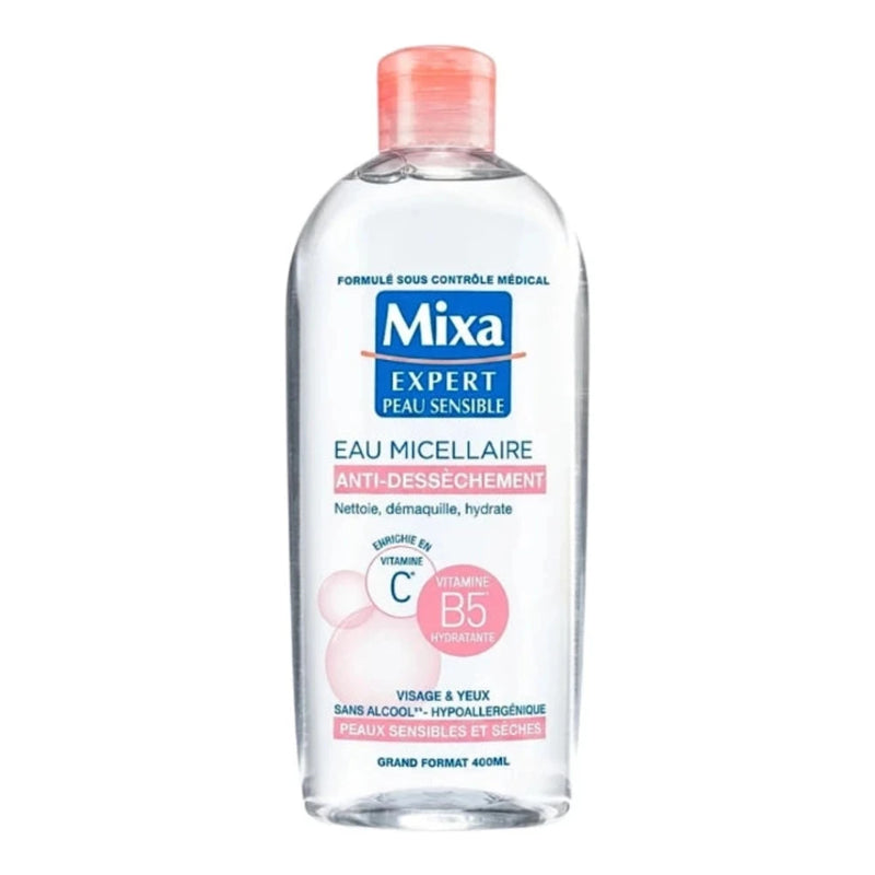 Mixa Eau Micellaire Physiologique Peaux Sensibles & Sèches – 400 ml