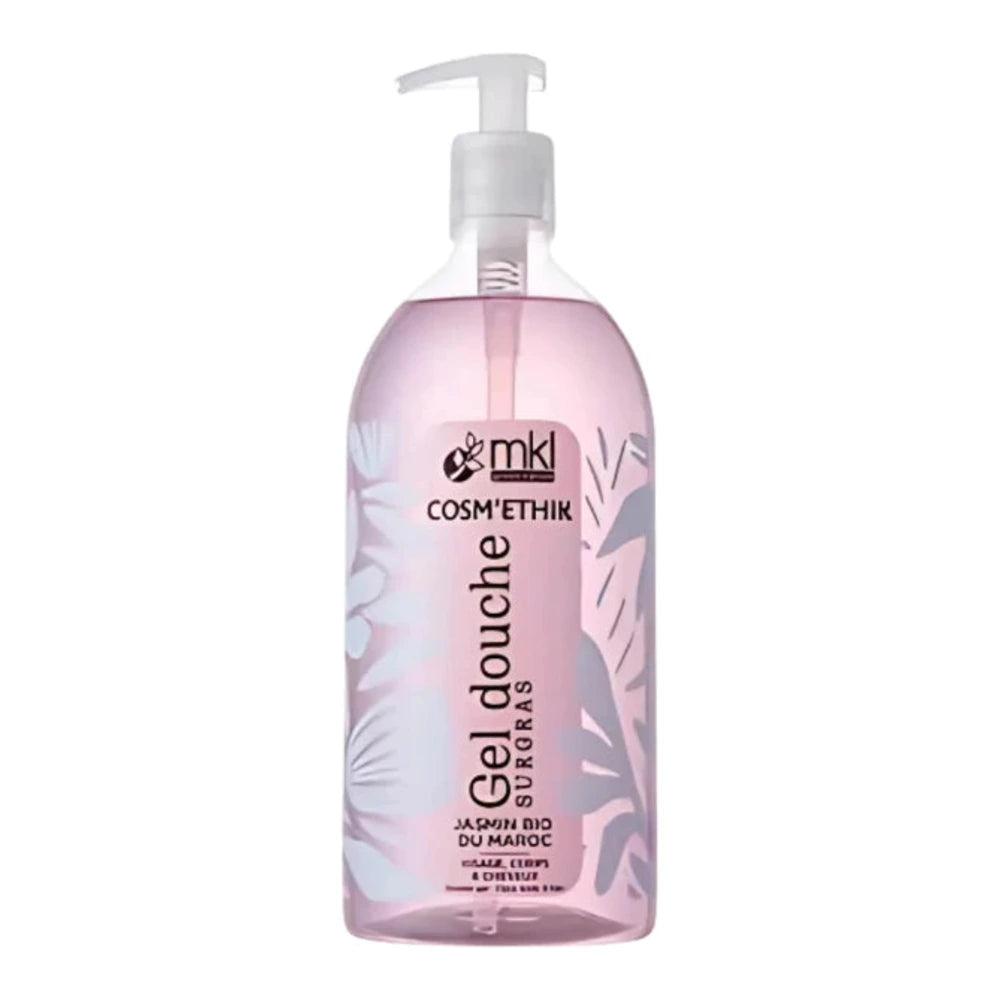 Flacon MKL Cosm'ethik gel douche au jasmin bio 1 L