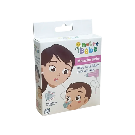 Notre Bébé Nasal Aspirator with Silicone Tip - Pink