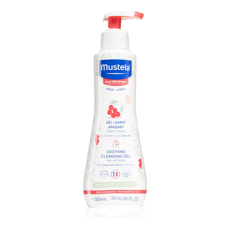 Mustela Gel Lavant Apaisant Corps Et Cheveux Peaux Tres Sensibles  300ml