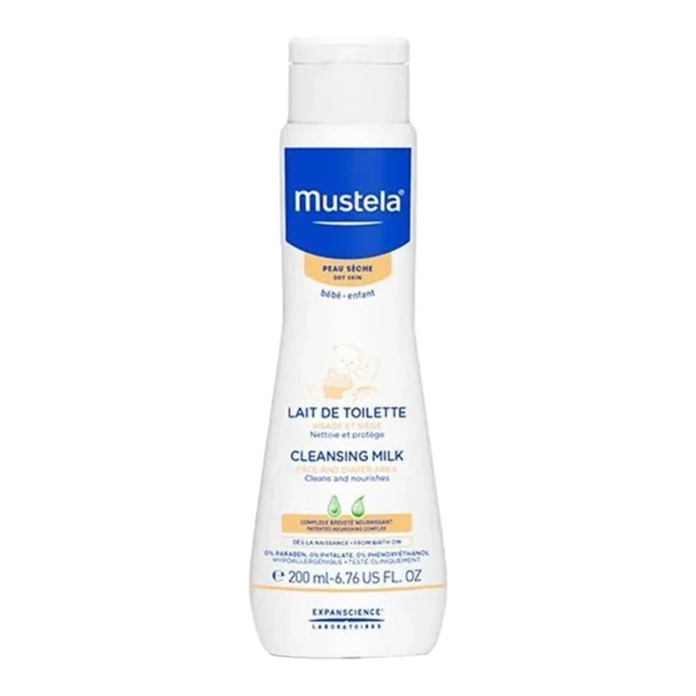 Mustela Lait de Toilette Bébé 200 ml – flacon