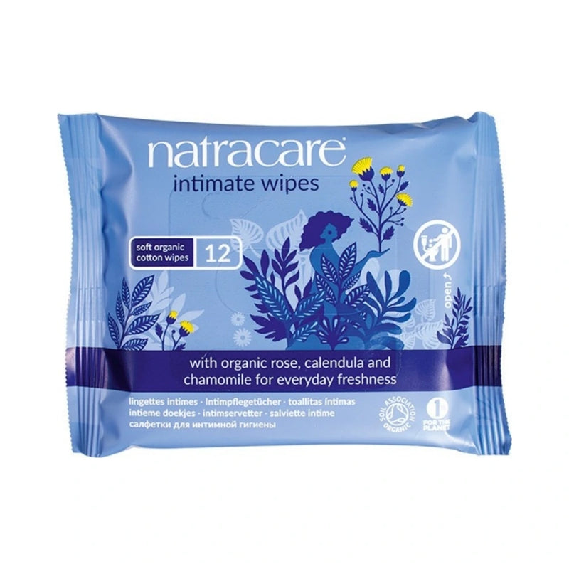 Natracare Organic Intimate Wipes 12 Pack