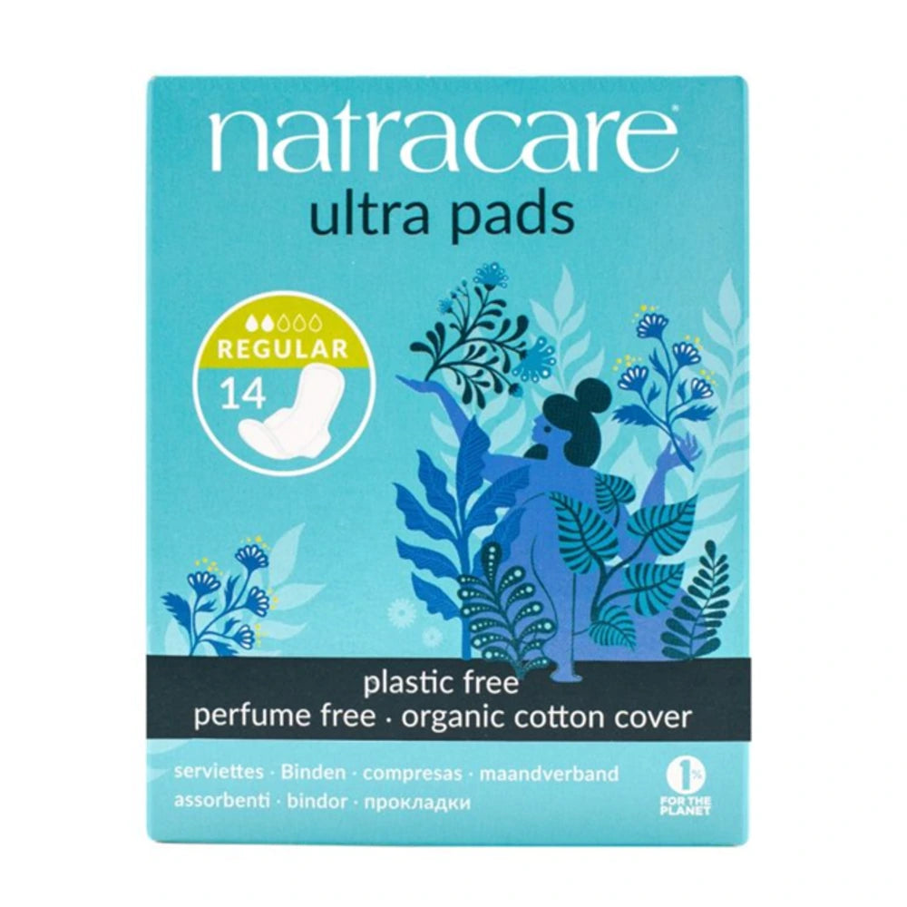 Natracare serviettes ultra régulier avec ailettes – paquet de 14