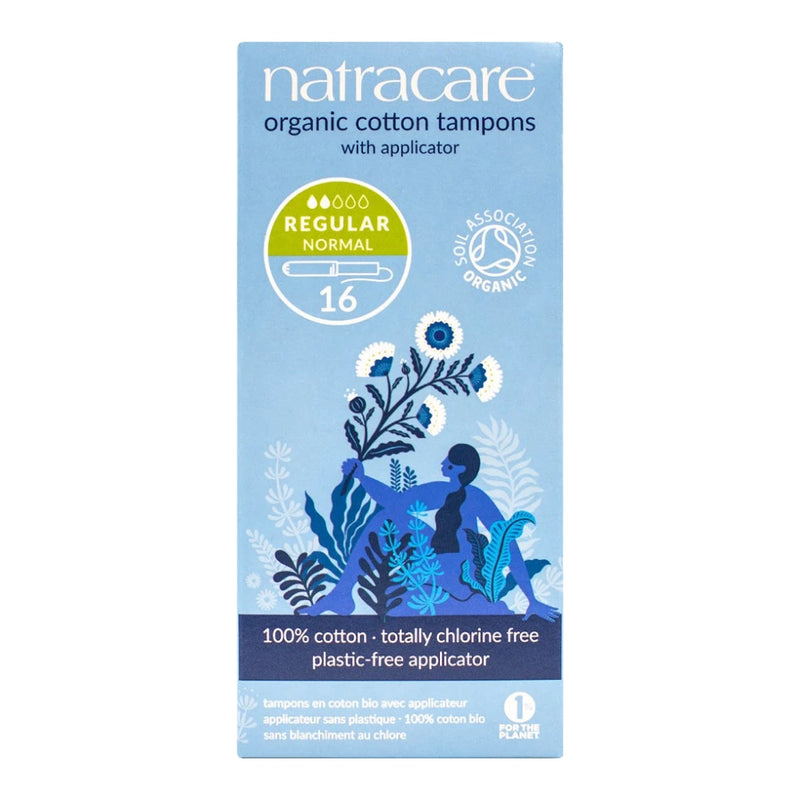 Natracare سدادات قطنية بمطبق Regular - 16 قطعة