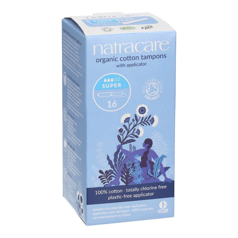 سدادات Natracare Super مع أداة إدخال – 16 قطعة