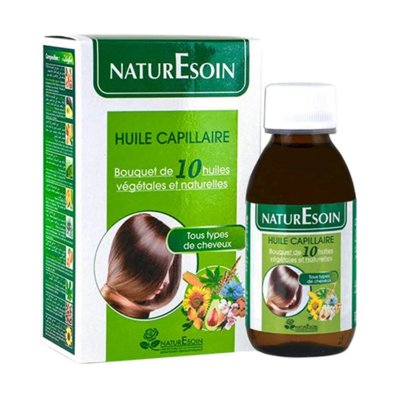 NaturEsoin زيت الشعر حمّام 10 زيوت نباتية - 125 مل