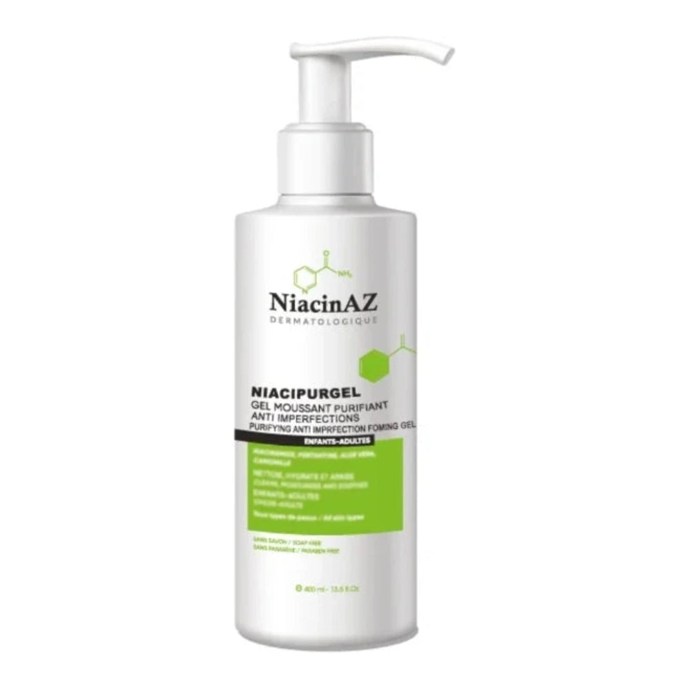 NiacinAZ Niacipurgel gel moussant purifiant 400 ml – flacon