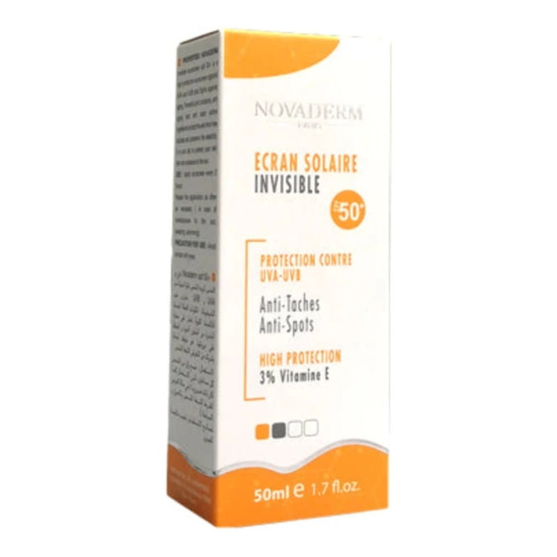 واقي الشمس الشفاف Novaderm SPF50+ – 50 مل