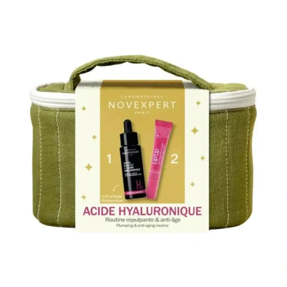 Novexpert Sérum Booster à l'Acide Hyaluronique 30 ml et Lip'Up 8 ml – coffret routine repulpante