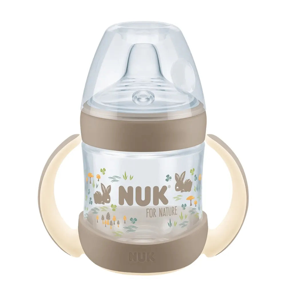 NUK Tasse d’Apprentissage avec Effet Lumineux For Nature 150 ml 6-18M - Marron 