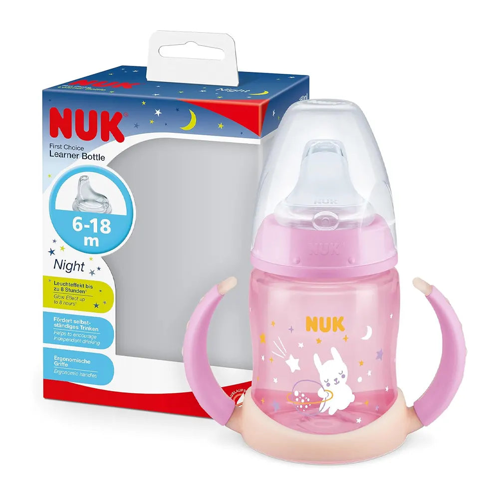 NUK Tasse d’Apprentissage avec Effet Lumineux 150 ml Rose - 6-18M