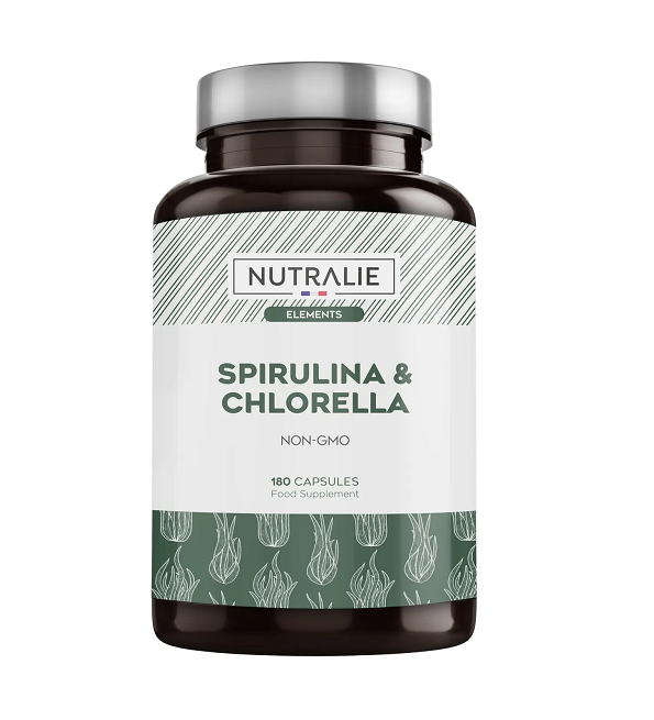 Nutralie Spiruline & Chlorella – flacon de 180 gélules