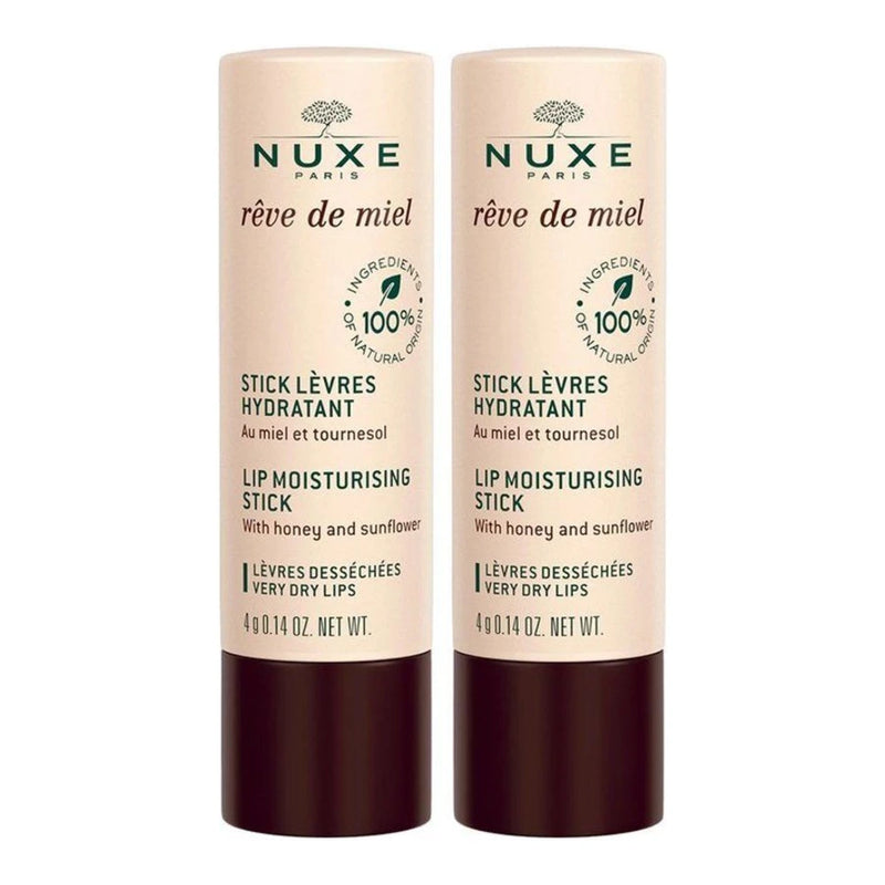NUXE Rêve de Miel – Moisturising Lip Stick, Pack of 2