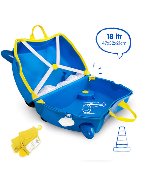 Trunki Valise de Voyage pour Enfant - Percy la Voiture de Police