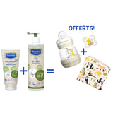 Offre Black November: Mustela Gel Lavant + Crème Hydratante= Livre d'Eveil Jungle + Biberon Mam + Sucette Start Offerts!