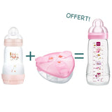 Offer: MAM Easy Start Anti-Colic Baby Bottle + Milk Powder Dispenser = Free MAM Easy Active Baby Bottle!