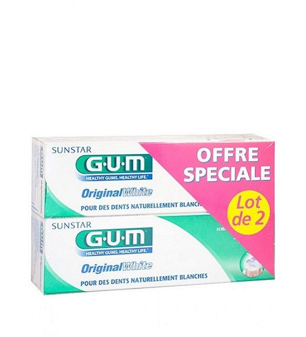 Pasta de dientes Gum Original White 75 ml (paquete de 2)