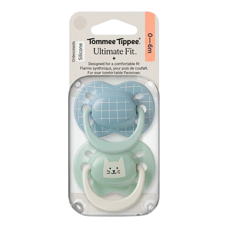 Tommee Tippee Lot de 2 Sucettes Ultimate Fit 0-6 mois – Garçon