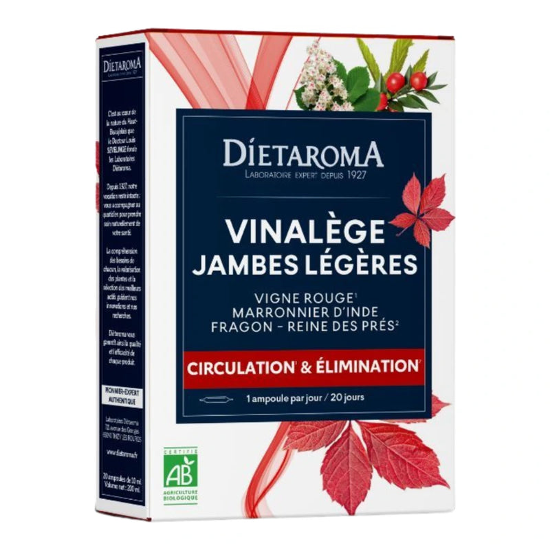 Dietaroma Vinalège Circulation & Elimination Light Legs 30 Phials