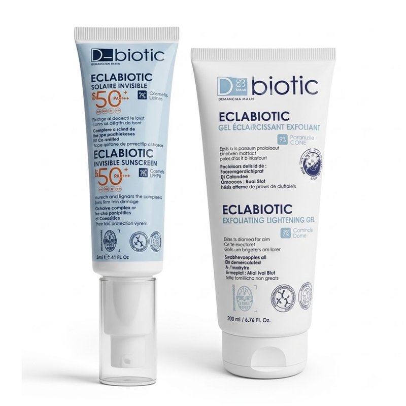 D-Biotic "Eclabiotic Invisible Sunscreen + ECH Brightening Gel" Duo Pack