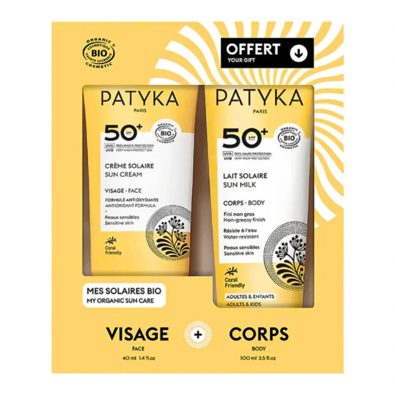 Patyka Face Sun Cream SPF50+ & Body Sun Milk SPF50 Gift Set