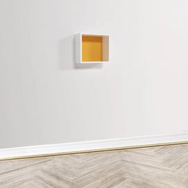 Wlidaty Home Cube Mural Fond Jaune 18x18 cm