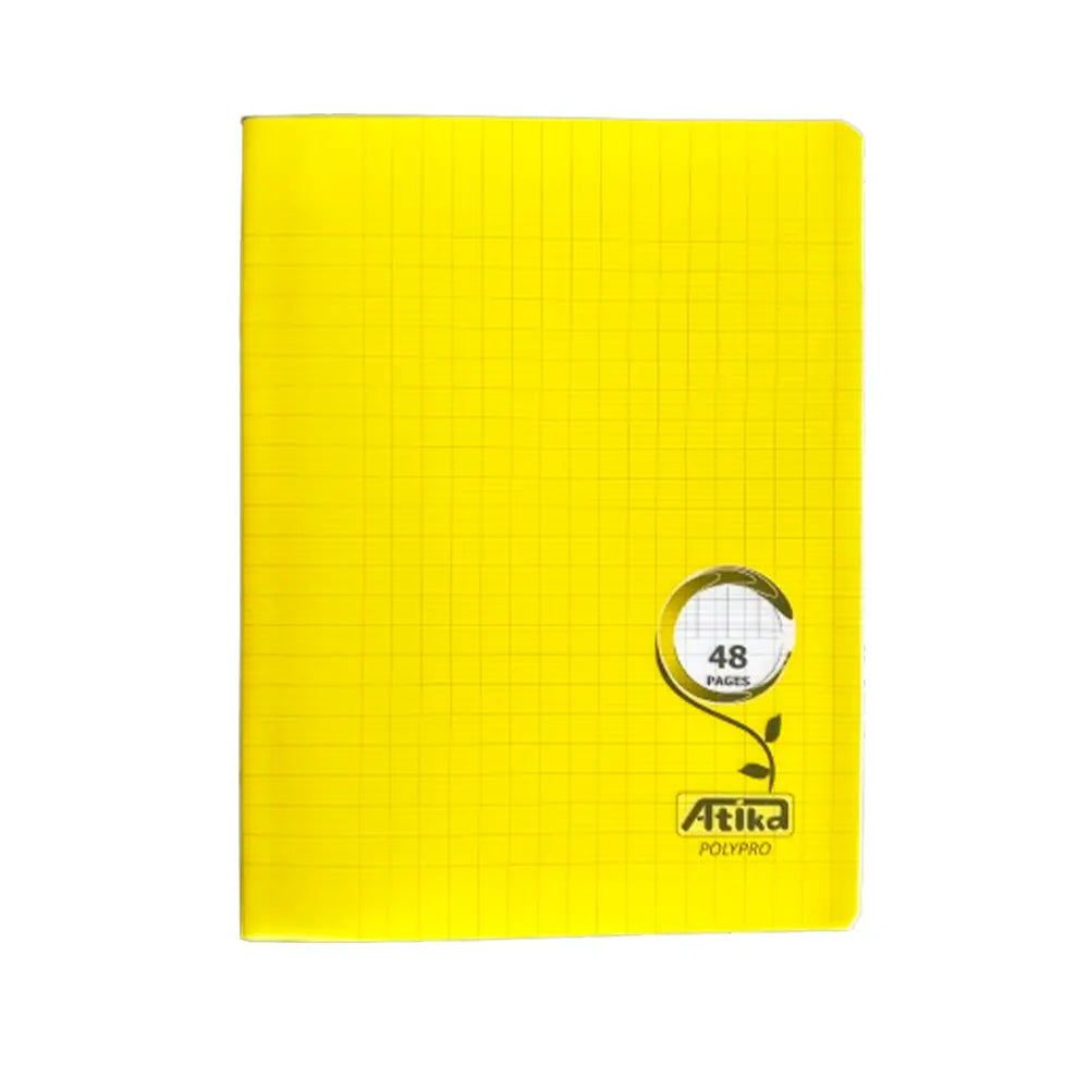 Atika Cahier Piqure Petit Format 48 Pages Seyès 90g - Jaune