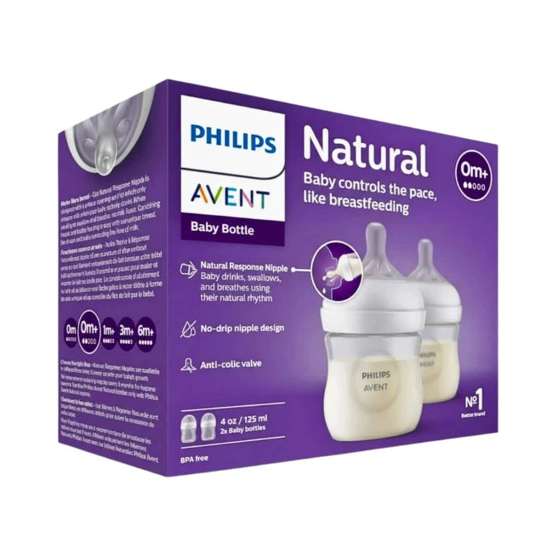 Philips Avent Biberon Natural Avec Tétine 0m+ 2x125ml