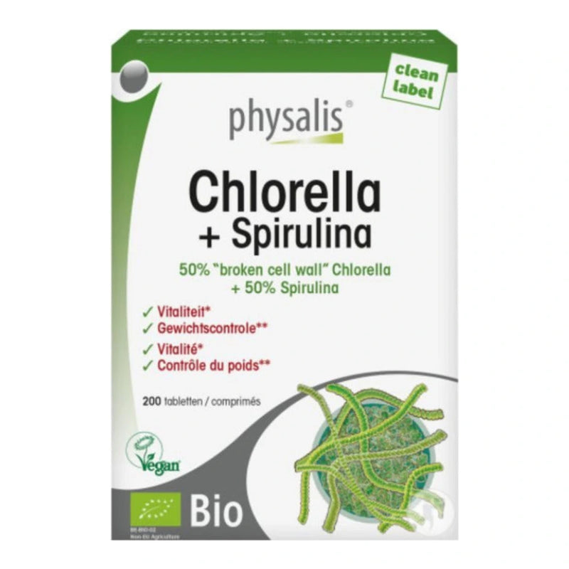 Physalis Chlorella + Spirulina 200 Comprimés