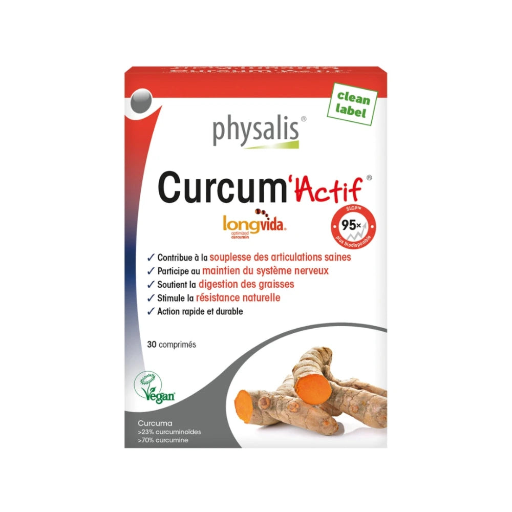 Physalis Curcuma Actif 30 comprimés – boîte du complément alimentaire