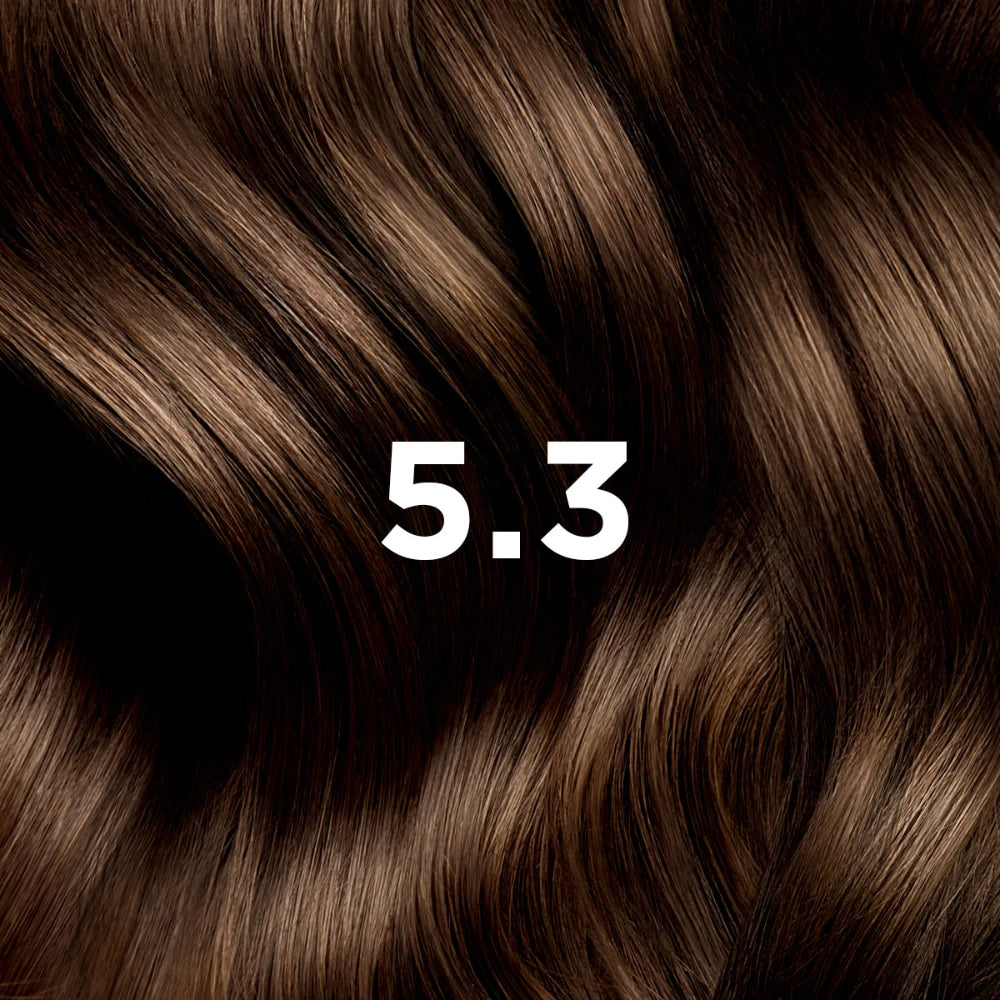 Phyto PhytoColor 5.3 Châtain Clair Doré – nuance sur mèche de cheveux