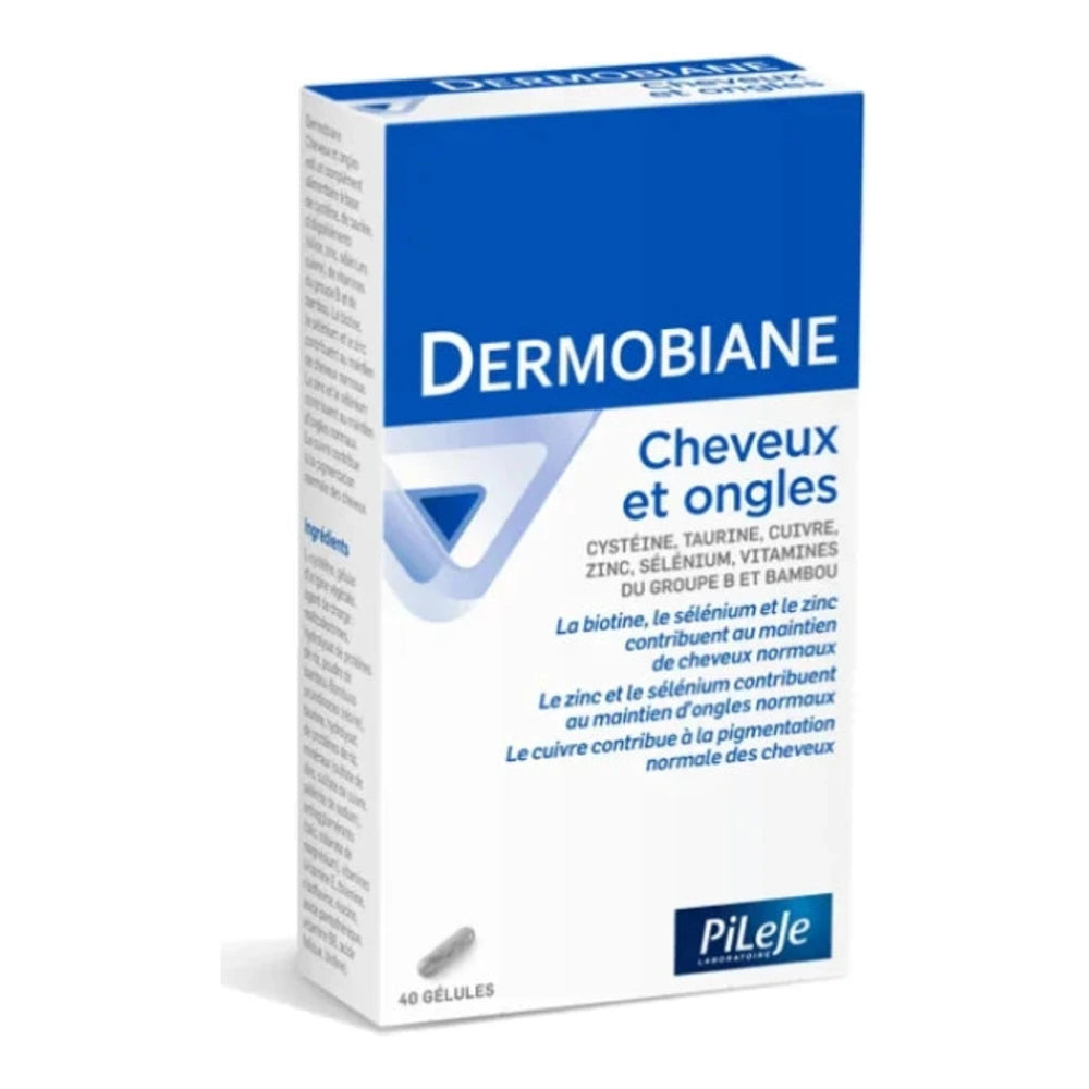 Boîte Pileje Dermobiane Cheveux et Ongles 40 gélules