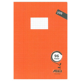 Atika Cahier Piqure A4 96 Pages Seyès - Orange
