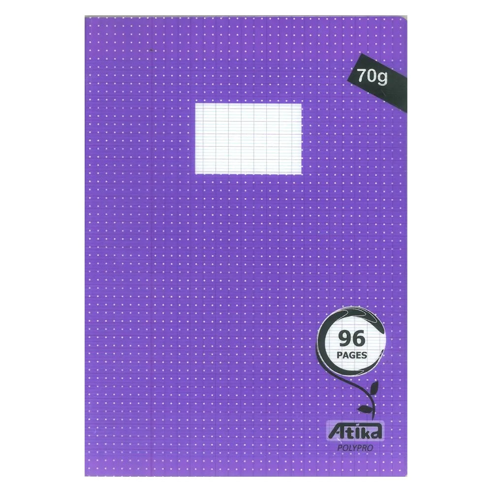 Atika Cahier Piqure A4 96 Pages Seyès - Violet