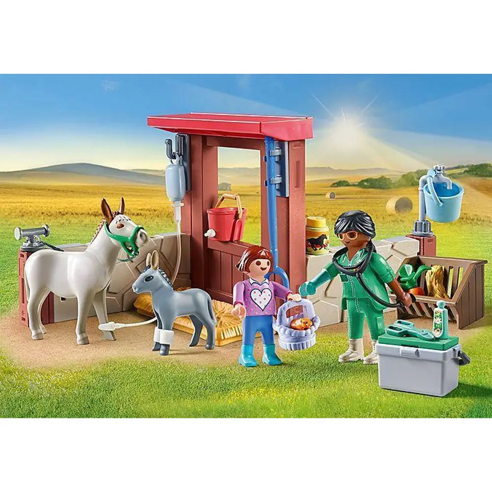 Playmobil Misión Veterinaria con Burros - 4 años+