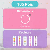 Pixelou Stickers Pois - Rose Bonbon