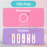 Pixelou Stickers Pois - Teintes Violet