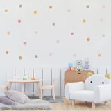 Pixelou Stickers Pois - Orange Beige