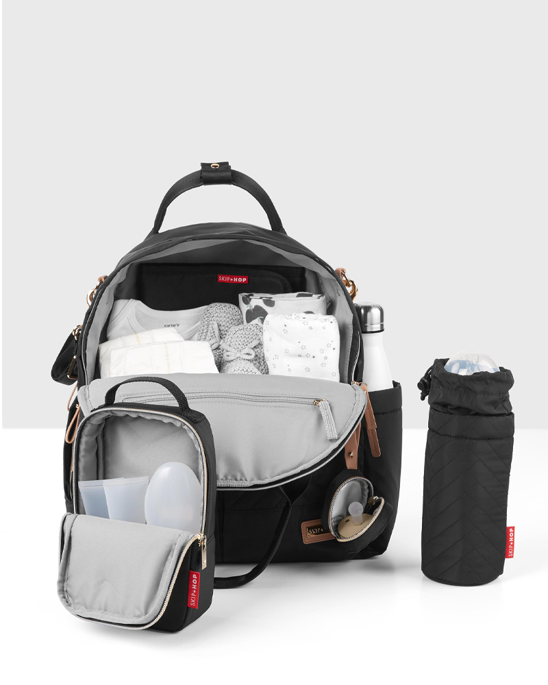 Skip Hop - Mochila para pañales 6 en 1, color negro