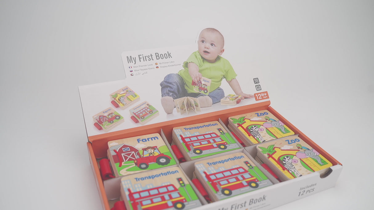 Viga Toys Mis Primeros Libros de Madera – 12 meses+